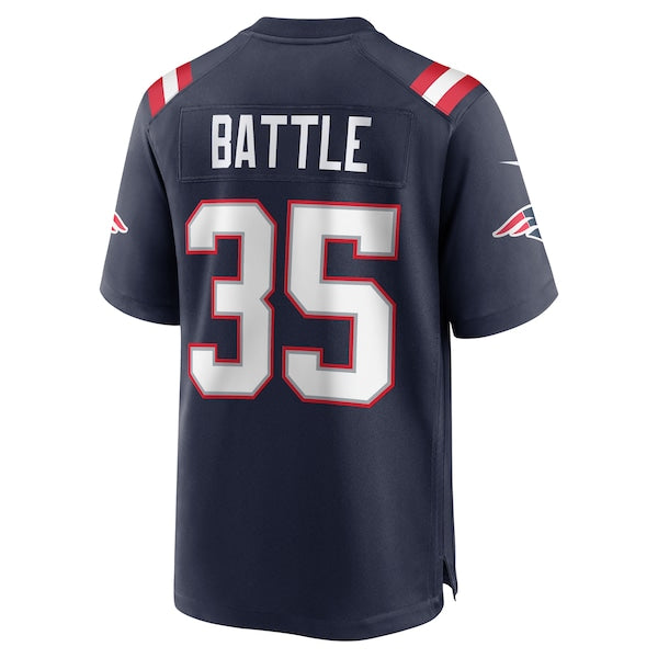Miles Battle New England Patriots Nike  Game Jersey -  Navy