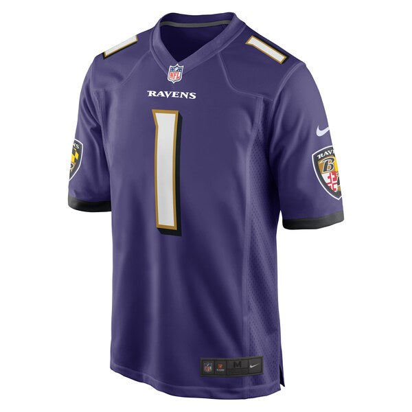 Number 1 Groom Baltimore Ravens Nike Game Jersey - Purple