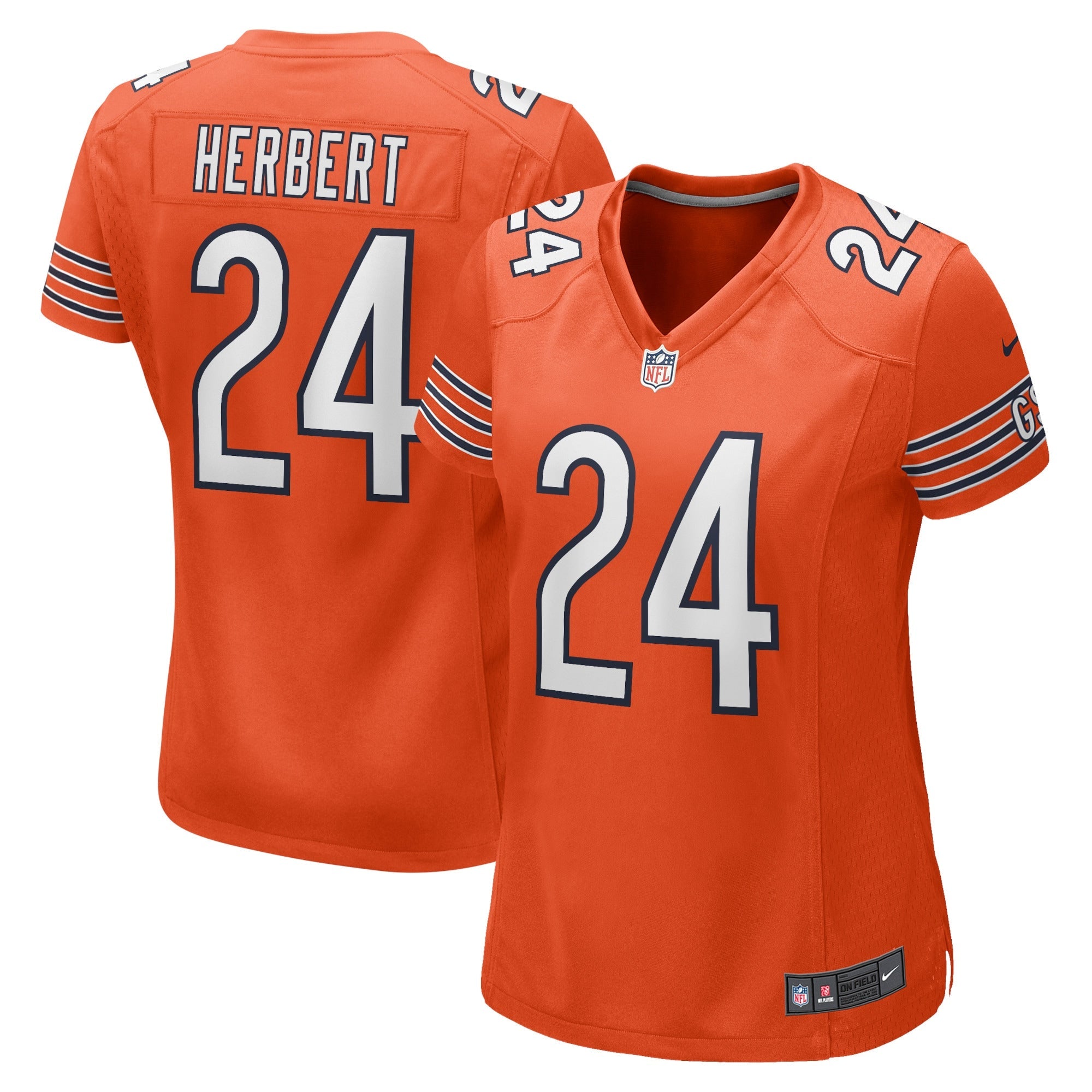 Khalil Herbert Chicago Bears Nike Women's Game Jersey - Navy/Orange