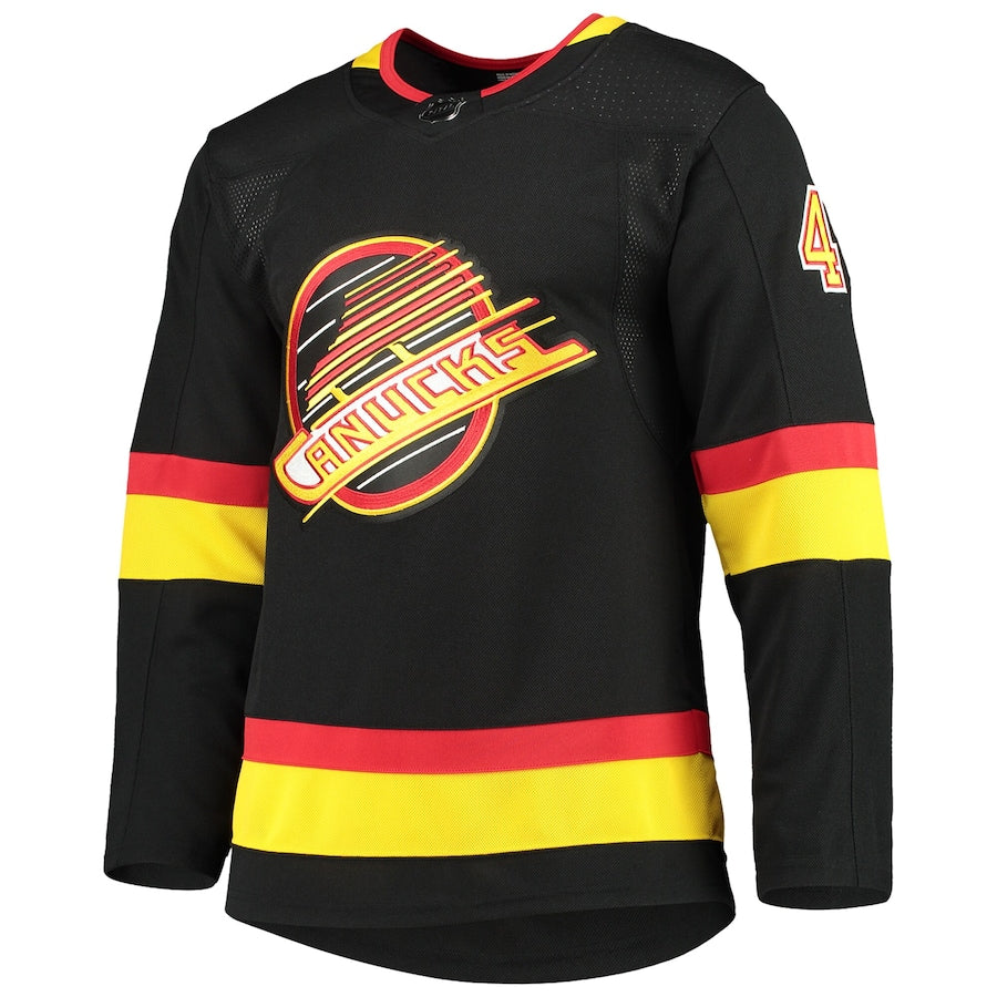 Elias Pettersson Vancouver Canucks adidas Alternate Authentic Pro Player - Jersey - Black