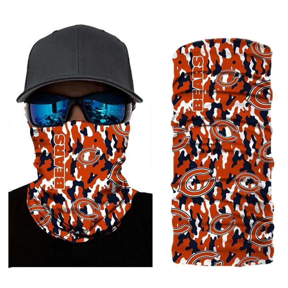 CAMO CHICAGO BEARS FACE MASK BANDANAS