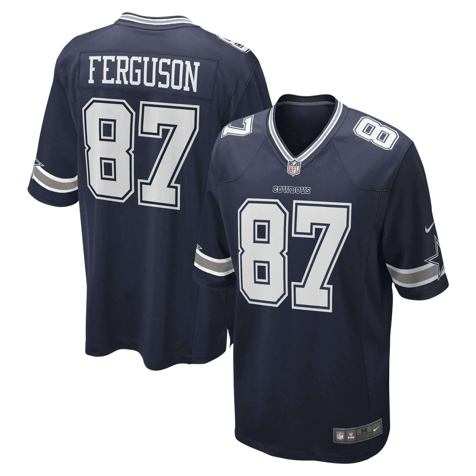 Jake Ferguson Dallas Cowboys Nike Game Jersey - White/Navy