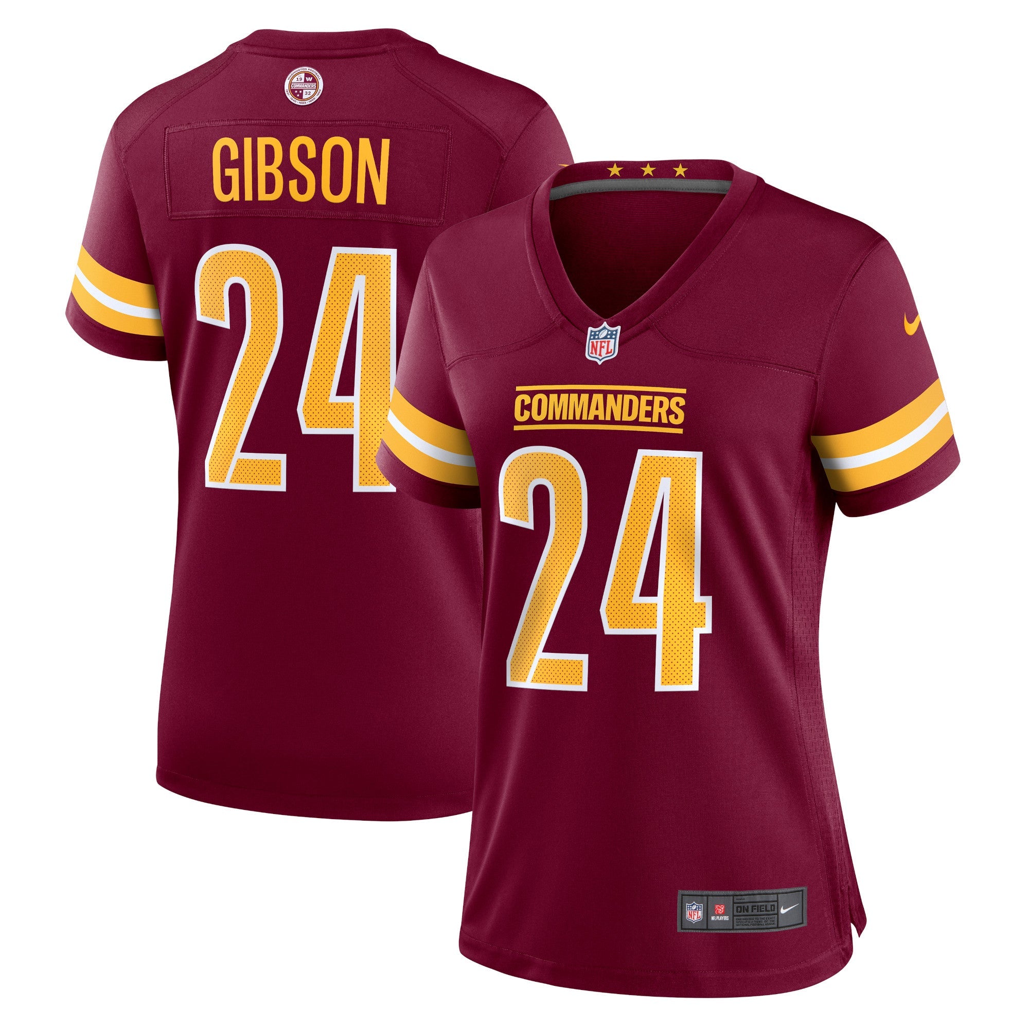 Antonio Gibson Washington Commanders Nike Women's Alternate Game Player Jersey - Black/Burgundy/White