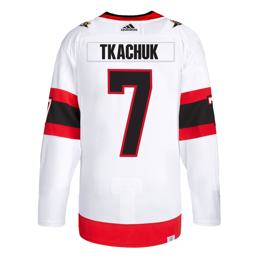 Brady Tkachuk Ottawa Senators adidas Away Authentic Pro Player - Jersey - White