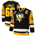 Mario Lemieux Pittsburgh Penguins  Big & Tall 1991/92 Blue Line 2.0 Jersey - Black