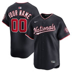 Washington Nationals Nike Alternate Limited Custom Jersey - Navy/White