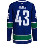 Quinn Hughes Vancouver Canucks adidas Home Authentic Primegreen Player - Jersey - Blue