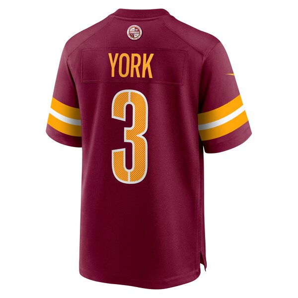 Cade York Washington Commanders Nike  Game Jersey -  Burgundy