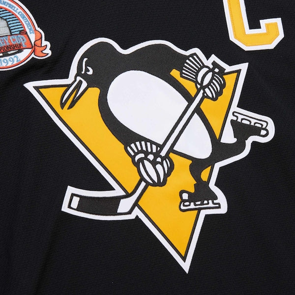 Mario Lemieux Pittsburgh Penguins 1991-92 Power Play Jersey - Black/Gold