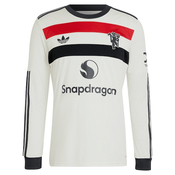 Manchester United adidas Originals  2024/25 Third Custom Replica Long Sleeve Jersey - Cream