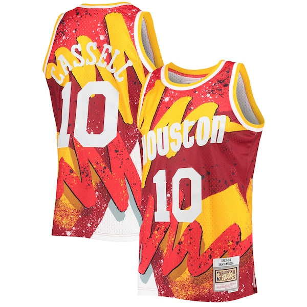 Sam Cassell Houston Rockets Hardwood Classics 1993/94 Hyper Hoops Swingman Jersey - Red