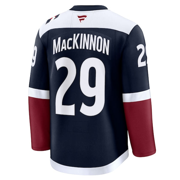Nathan MacKinnon Colorado Avalanche  Alternate Premium Jersey - Navy/Burgundy/White