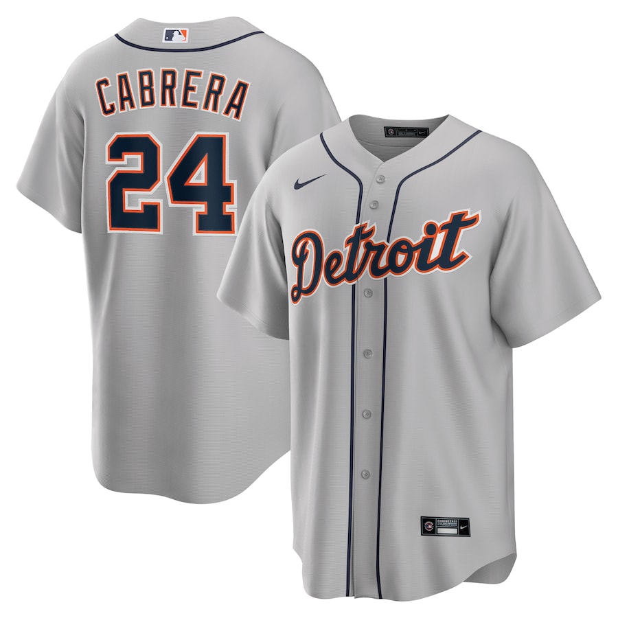 Miguel Cabrera Detroit Tigers Nike Home Replica Player Name Jersey - White/Gray
