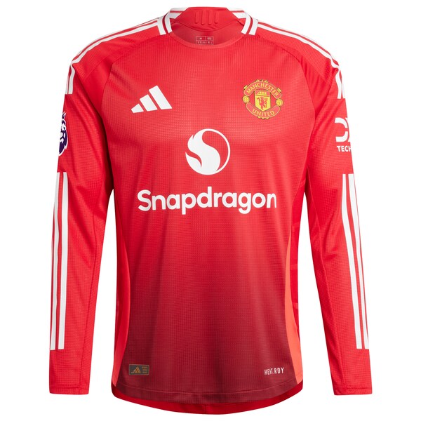 Bruno Fernandes Manchester United 2024/25 Home Authentic Long Sleeve Player Jersey - Red