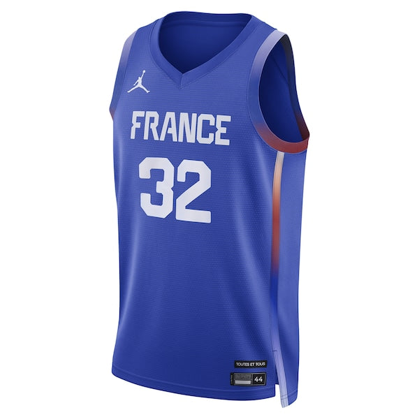 Victor Wembanyama France Basketball Jordan Brand 2024 Summer Olympics Player Limited Basketball Jersey - Royal