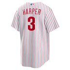 Bryce Harper Philadelphia Phillies Nike Home Replica Player Name Jersey - White/Cream/Red