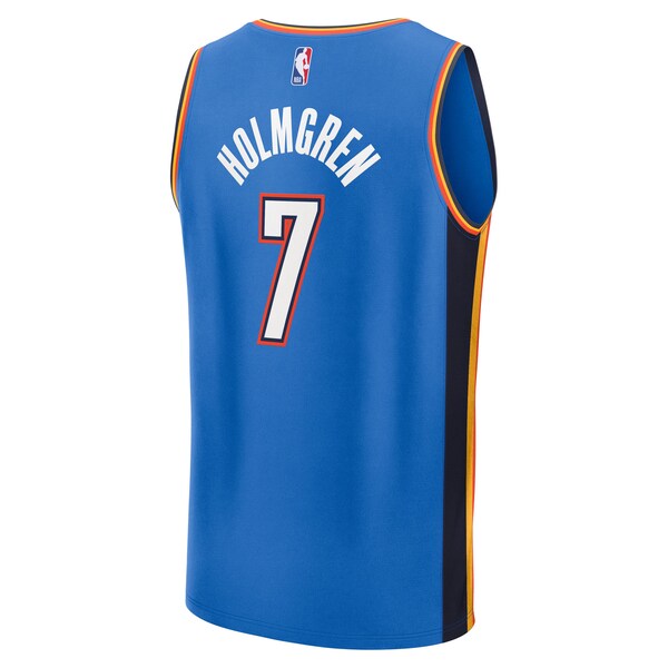 Chet Holmgren Oklahoma City Thunder  Youth 2025 NBA Finals Champions Fast Break Replica Player Jersey - Blue - Icon Edition