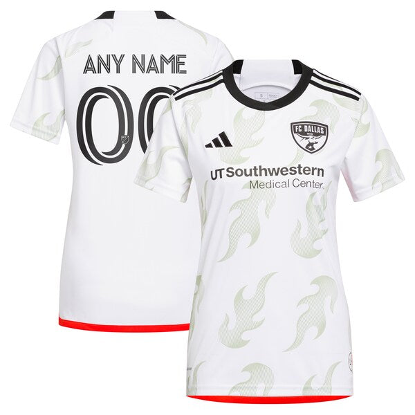 FC Dallas adidas Women's 2024 Burn Baby Burn Replica Custom Jersey - White