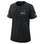 Carolina Panthers Nike Women's 2025 NFL Crucial Catch Tri-Blend Dri-FIT T-Shirt - Black