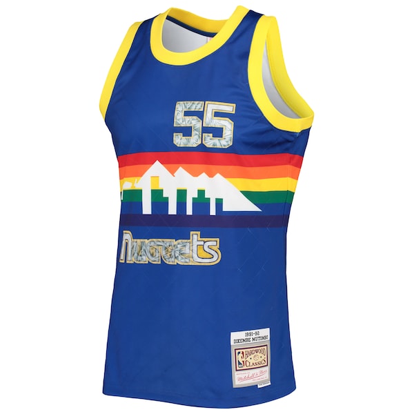 Dikembe Mutombo Denver Nuggets 1996/97 Hardwood Classics NBA 75th Anniversary Diamond Swingman Jersey - Royal