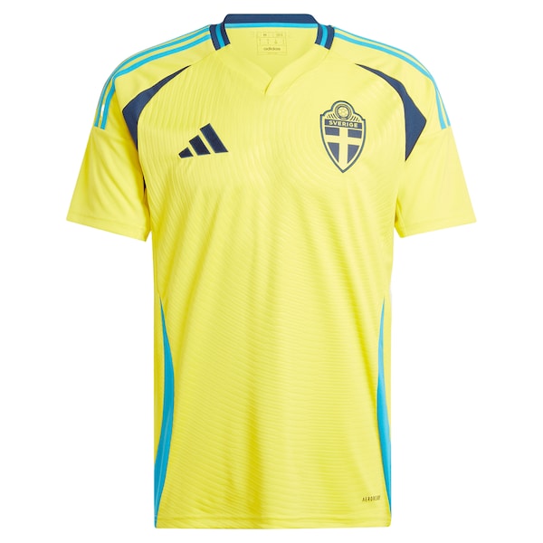 Sweden National Team adidas 2024 Home Replica Jersey - Yellow/Navy
