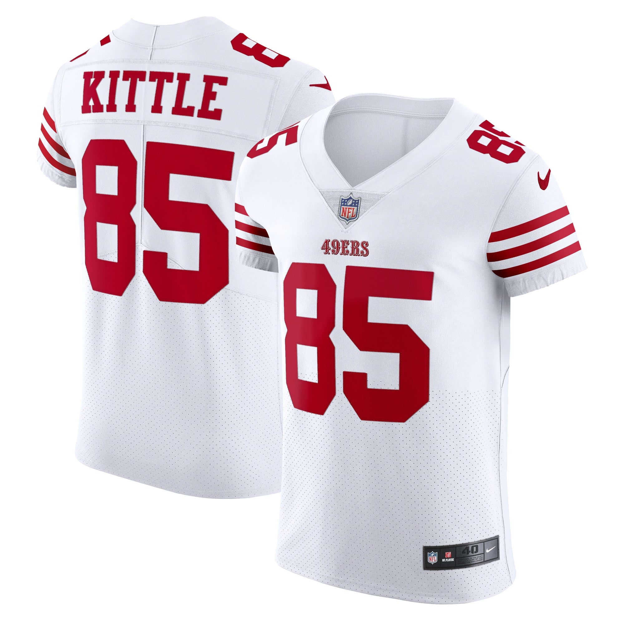 George Kittle San Francisco 49ers Nike Vapor Elite Jersey - Scarlet/Red/White