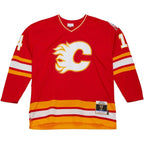 Theoren Fleury Calgary Flames  1988/89 Blue Line Player Jersey - Red