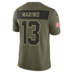 Dan Marino Miami Dolphins Nike 2025 Salute to Service Retired Limited Jersey - Olive