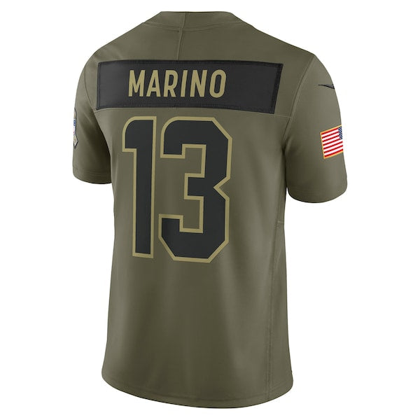 Dan Marino Miami Dolphins Nike 2025 Salute to Service Retired Limited Jersey - Olive