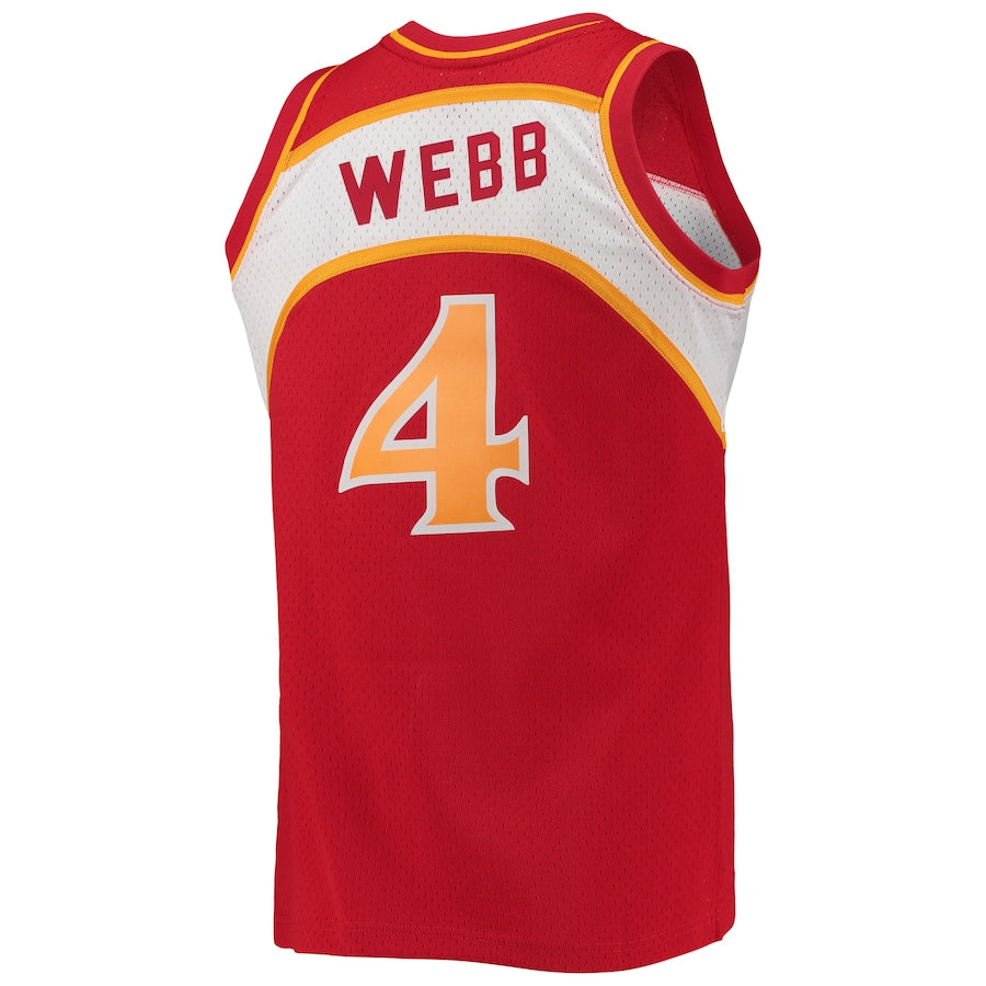 Spud Webb Atlanta Hawks Hardwood Classics Swingman Jersey - Red