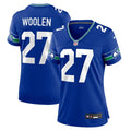 Tariq Woolen Seattle Seahawks Nike Women's Throwback Player Game Jersey - Royal/Navy/Neon Green
