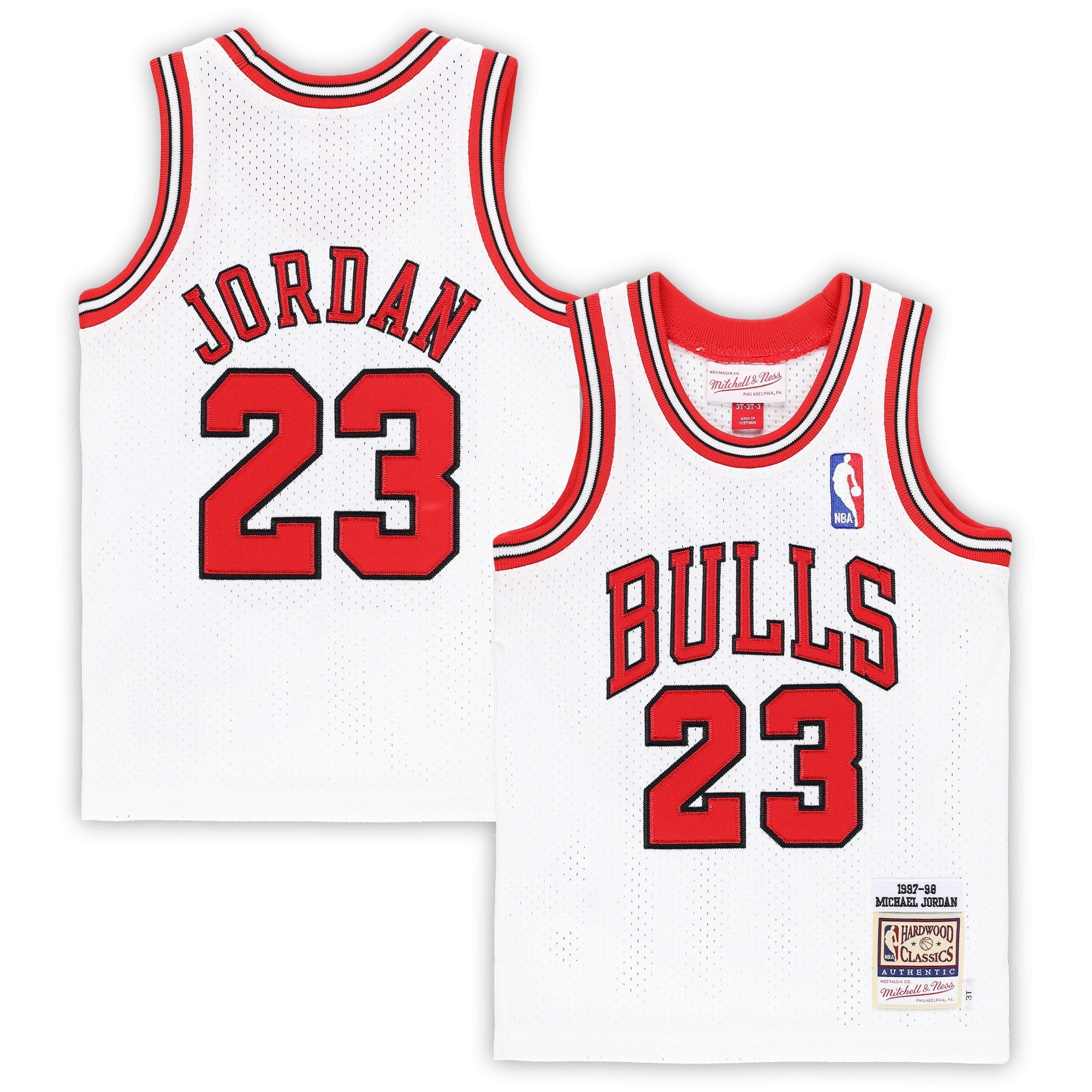 Michael Jordan Chicago Bulls Toddler 1996/97 Hardwood Classics Authentic Jersey - Black/Red/White
