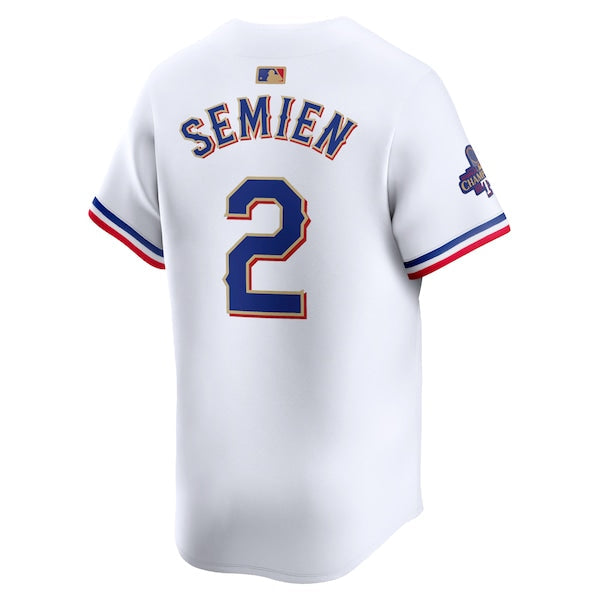 Marcus Semien Texas Rangers Nike 2024 Gold Collection Limited Player Jersey – White