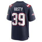 Jamycal Hasty New England Patriots Nike Team Game Jersey -  Navy