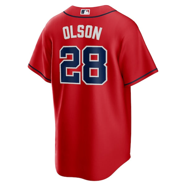 Matt Olson Atlanta Braves Nike Alternate Replica Player Jersey - Red/Navy/White
