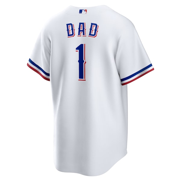 Texas Rangers Nike #1 Dad Home Replica Jersey - White