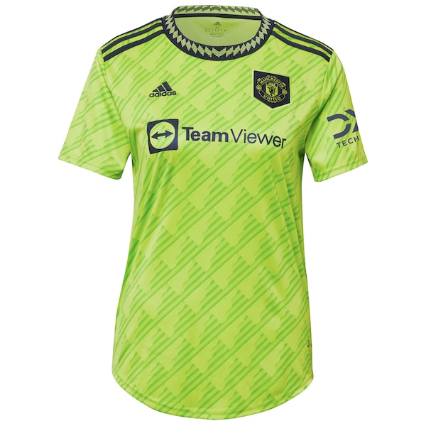 Christian Eriksen Manchester United adidas Women's 2022/23 Third Replica Player Jersey - Neon Green