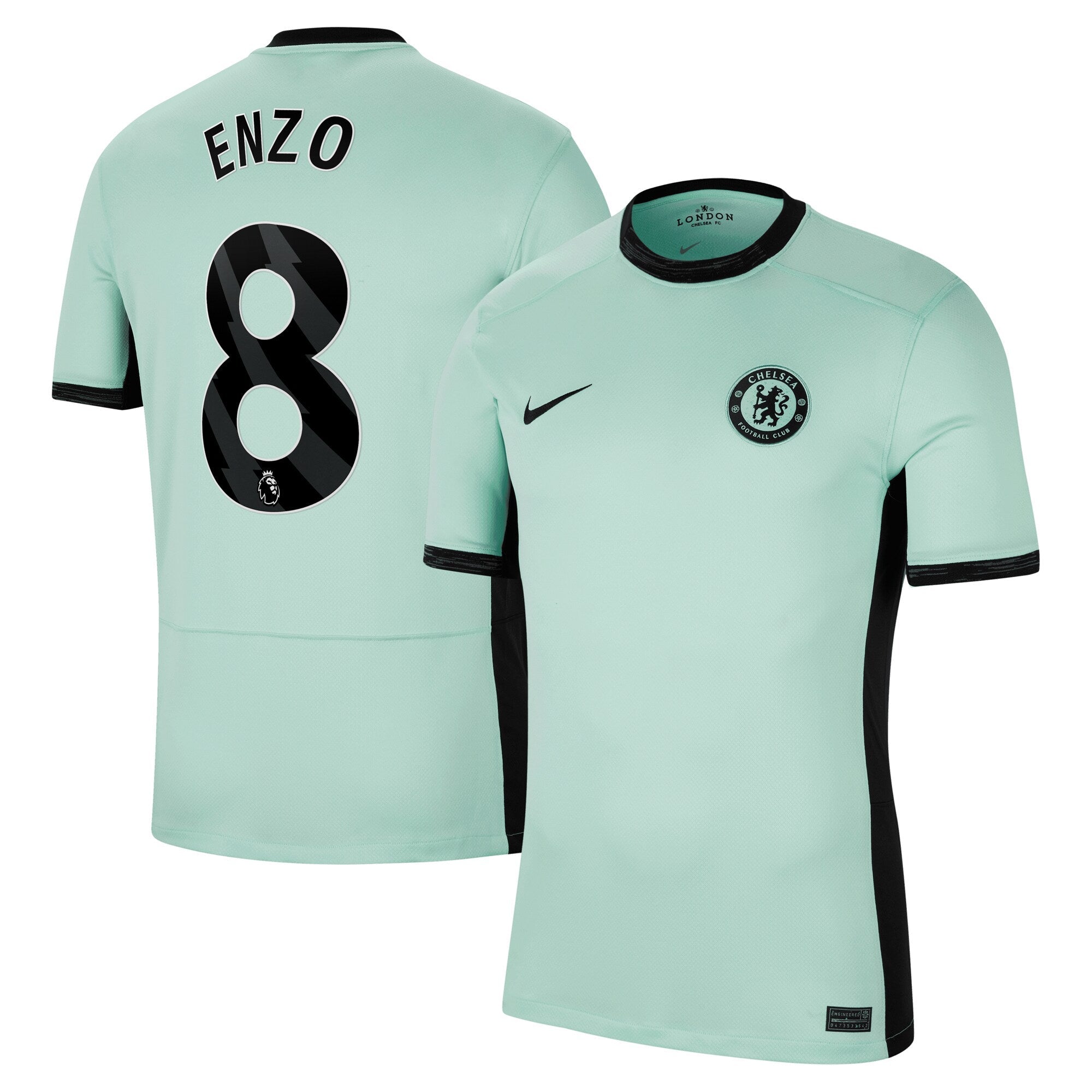Enzo Fernández Chelsea Nike 2023/24 Away Stadium Replica Player Jersey - Navy/Blue/Mint