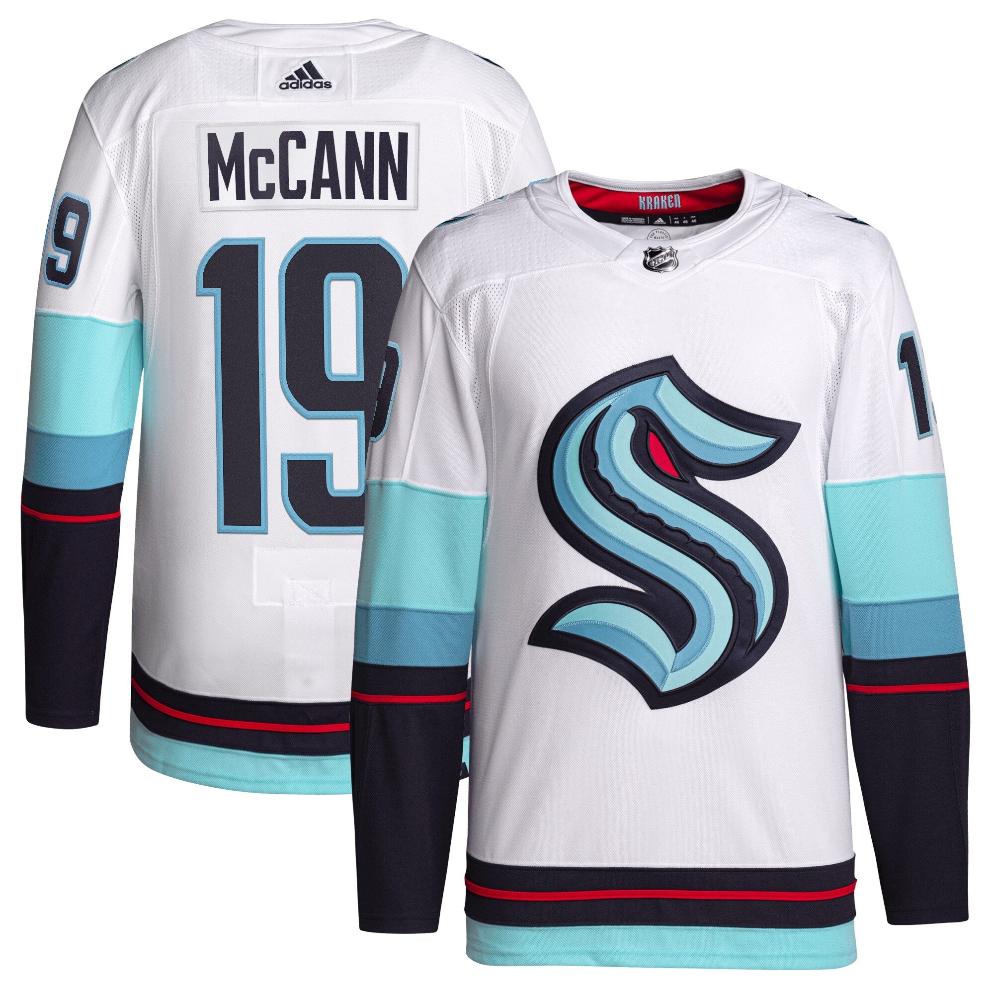 Jared McCann Seattle Kraken adidas Home Authentic Primegreen Player Jersey - Deep Sea Blue/White