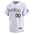 Colorado Rockies Nike Home Limited Custom Jersey - White/Purple