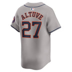 Jose Altuve Houston Astros Nike Away Limited Player Jersey - Gray/White