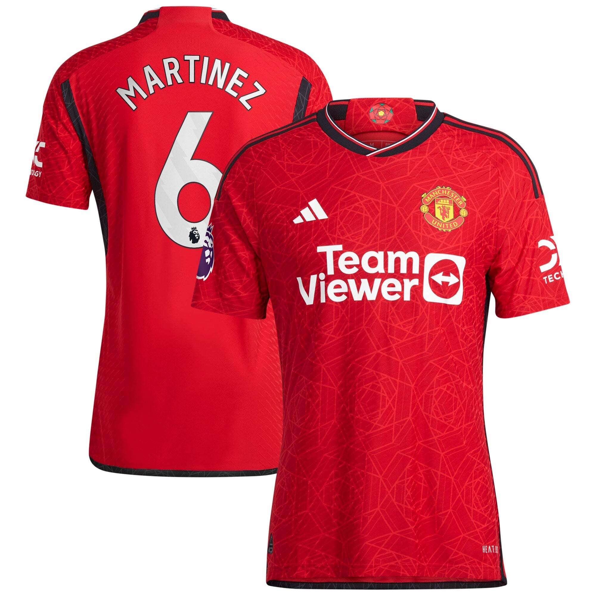 Lisandro Martínez Manchester United adidas 2023/24 Away Authentic Player Jersey - Green/Red