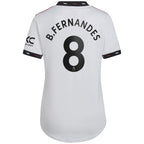 Bruno Fernandes Manchester United adidas Women's 2022/23 Away Replica Player Jersey - White