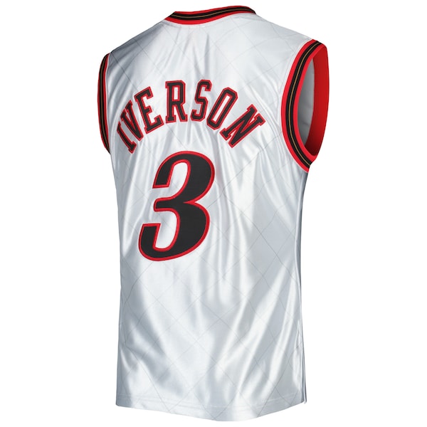 Allen Iverson Philadelphia 76ers 2000/01 Hardwood Classics 75th Anniversary Swingman Jersey - Platinum