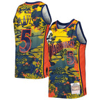 Baron Davis Golden State Warriors Hardwood Classics Lunar New Year Swingman Jersey - Blue