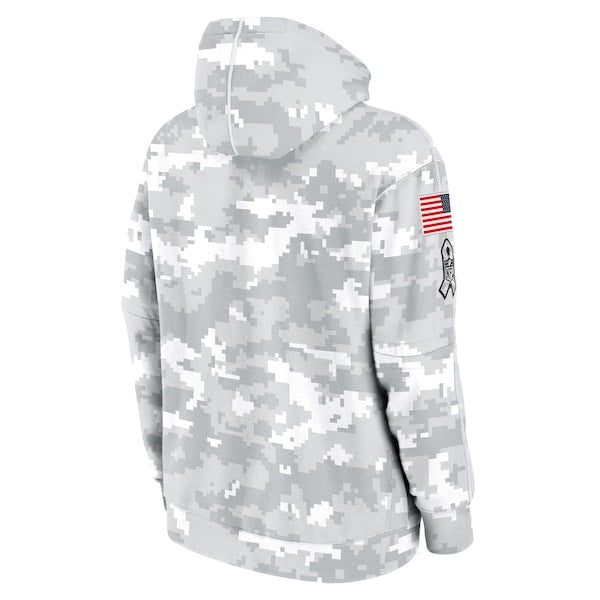 Seattle Seahawks Nike 2024 Salute to Service Club Fleece Pullover Hoodie - Arctic Camo