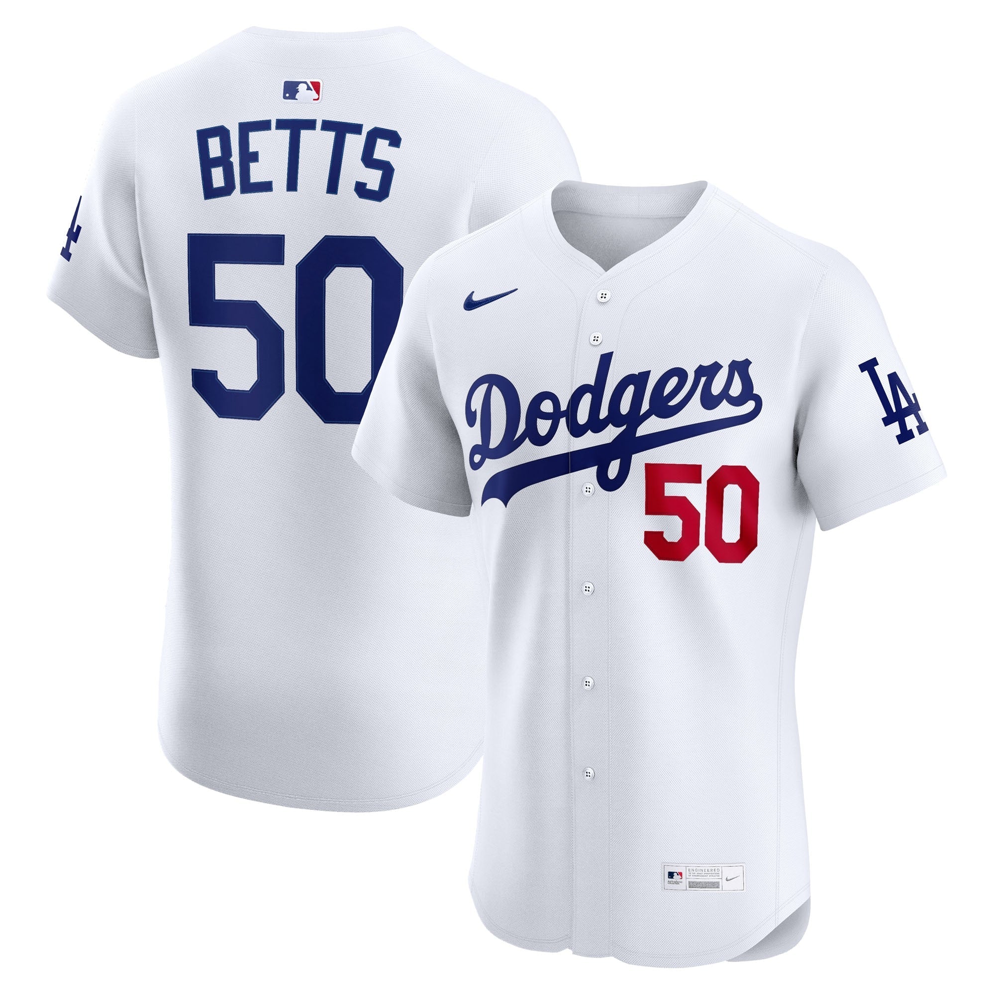 Mookie Betts Los Angeles Dodgers Nike Alternate 2 Elite Player Jersey - Royal/White