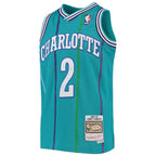 Larry Johnson Charlotte Hornets  Youth 1992/93 Hardwood Classics Swingman Jersey - Teal