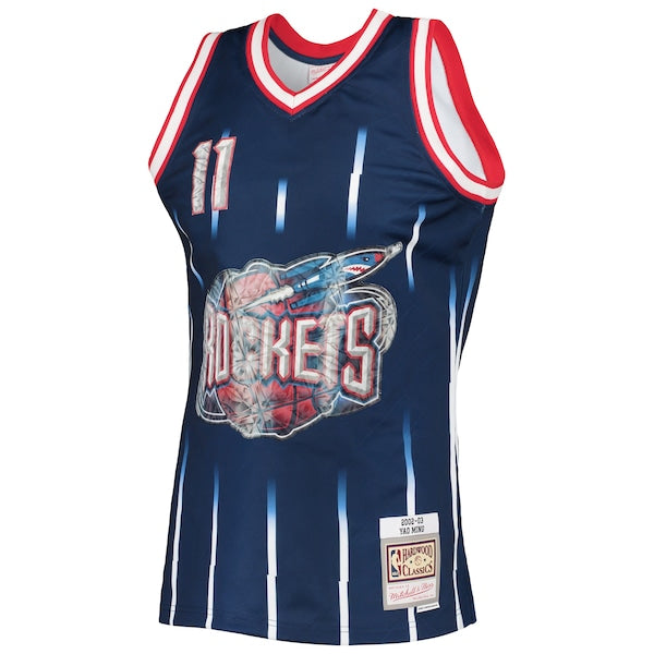 Yao Ming Houston Rockets 2002/03 Hardwood Classics NBA 75th Anniversary Diamond Swingman Jersey - Navy