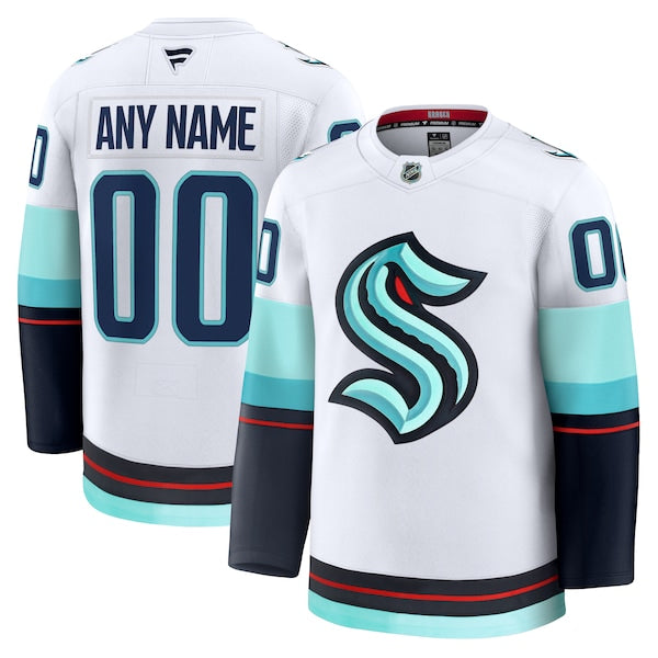 Seattle Kraken  Away Premium Custom Jersey - White/Navy